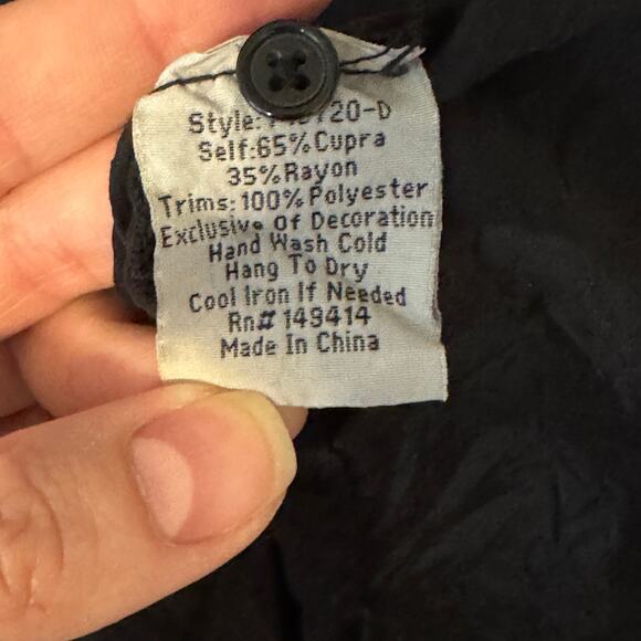 Johnny Was Pete & Greta Embroidered Black Tunic Top Boho Hippie Western size M - Picture 9 of 9